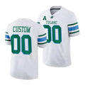 Custom Tulane Green Wave Jersey - White