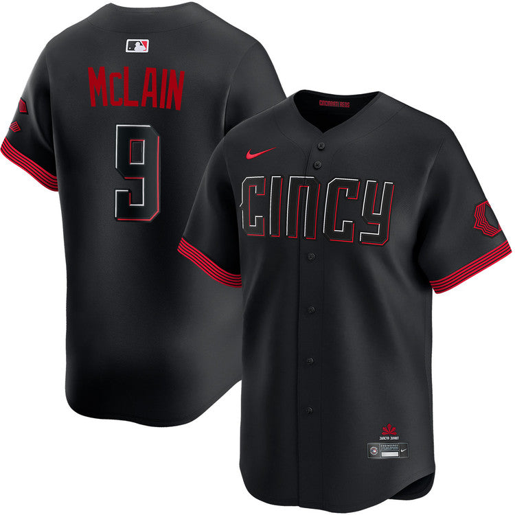 Matt McLain Cincinnati Reds City Connect Jersey - Black