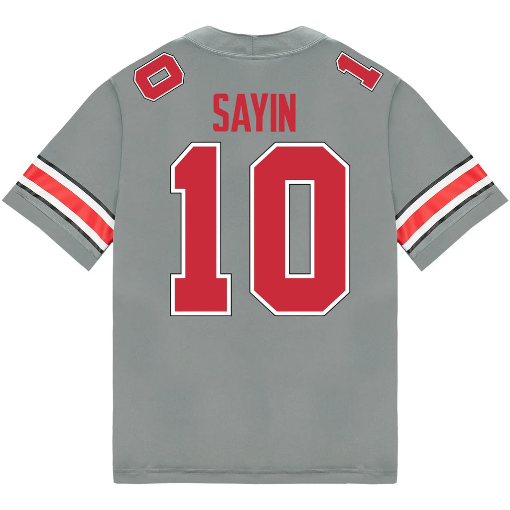 Julian Sayin Ohio State Buckeyes Jersey – Grey