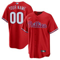 Custom Philadelphia Phillies Alternate Jersey - Red