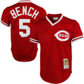 Johnny Bench Cincinnati Reds 1983 Cooperstown Collection Mesh Batting Practice Jersey - Red