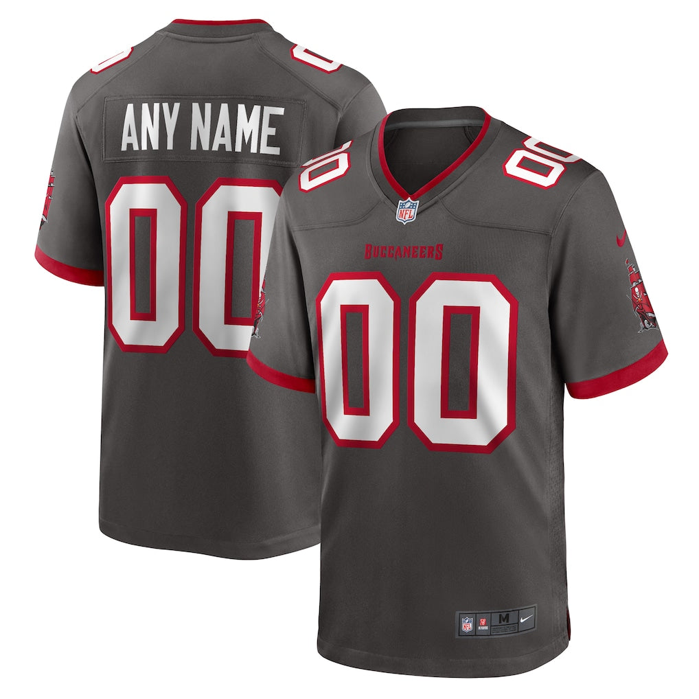 Custom Tampa Bay Buccaneers Alternate Jersey - Pewter
