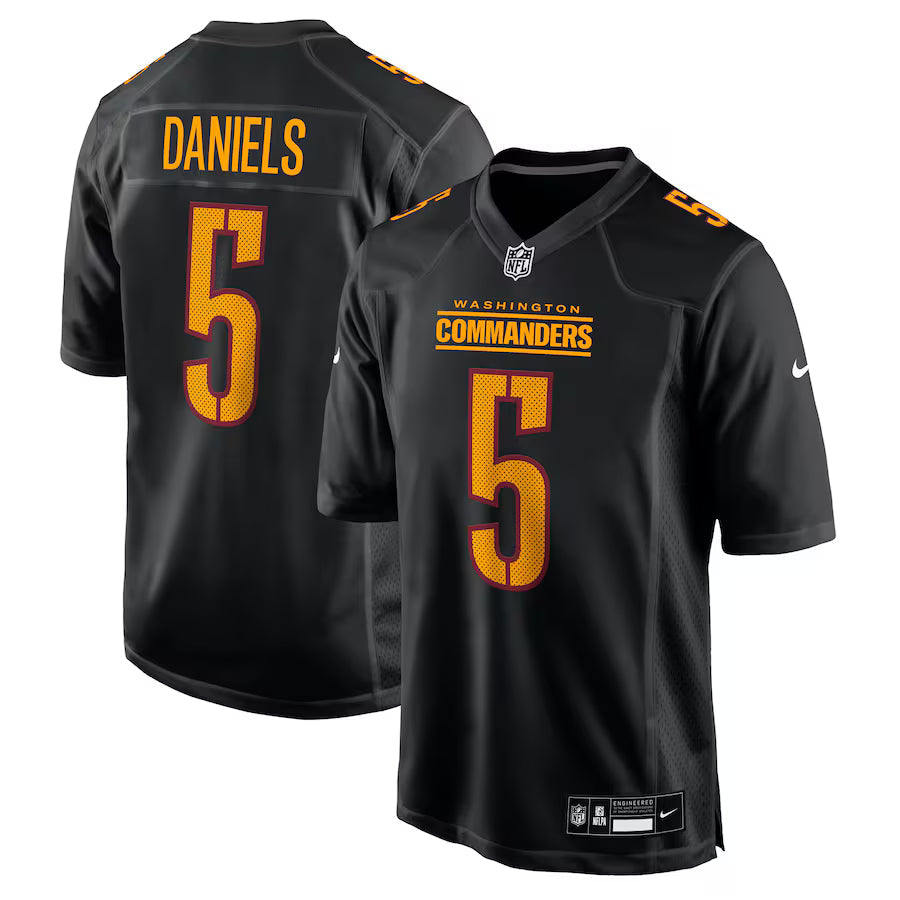 Jayden Daniels Washington Commanders Jersey - Carbon Black