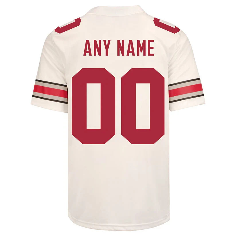 Custom Ohio States Buckeyes Jersey - White